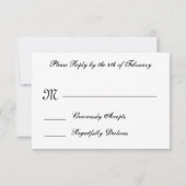 Royal Blue and Gold UAWG Damask Wedding R204 RSVP Karte (Rückseite)