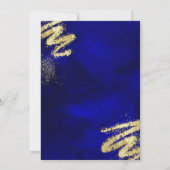 Royal Blue and Gold Überraschung Einladung zum Geb (Rückseite)