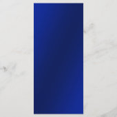 Royal Blue and Gold Wedding Menu Menükarte (Rückseite)