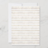 Royal Blue and Imitate Foil Gold Floral Wedding Einladung (Rückseite)