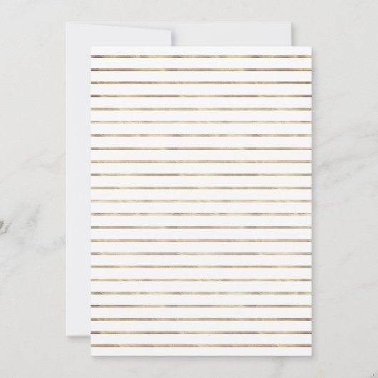 Royal Blue and Imitate Foil Gold Floral Wedding Einladung (Rückseite)