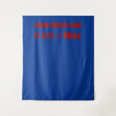 Royal Blue and Red School Colors Photo Backdrop Wandteppich (Vorderseite)