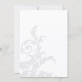 Royal Blue and Silver Blüh Wedding Einladung (Rückseite)