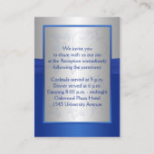 Royal Blue and Silver Enclosure Card Begleitkarte (Rückseite)