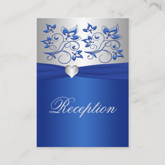 Royal Blue and Silver Enclosure Card Begleitkarte (Vorderseite)
