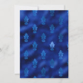 Royal Blue and Silver Floral Brautparty by Mail Einladung (Rückseite)