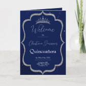 Royal Blue and Starry Night Quinceanera Programm (Vorderseite)