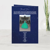 Royal Blue and Starry Night Quinceanera Programm (Rückseite)