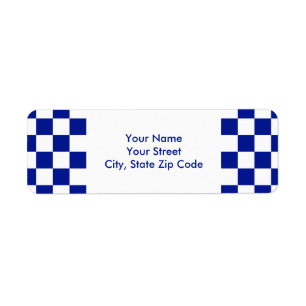 Royal Blue and White Checkered Pattern