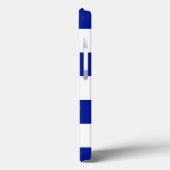 Royal Blue and White Checkered Pattern Case-Mate iPhone Hülle (Rückseite / Links)