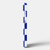 Royal Blue and White Checkered Pattern Case-Mate iPhone Hülle (Rückseite / Links)