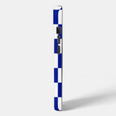 Royal Blue and White Checkered Pattern Case-Mate iPhone Hülle (Rückseite / Links)