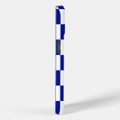 Royal Blue and White Checkered Pattern Case-Mate iPhone Hülle (Rückseite / Rechts)