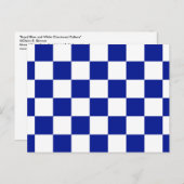 Royal Blue and White Checkered Pattern Postkarte (Vorne/Hinten)