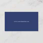 Royal Blue and White Damask Business Card Visitenkarte (Rückseite)