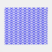Royal blue and white diamond pattern fleecedecke (Vorderseite (Horizontal))
