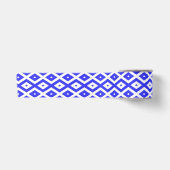 Royal blue and white diamond pattern satinband (Vorderseite)