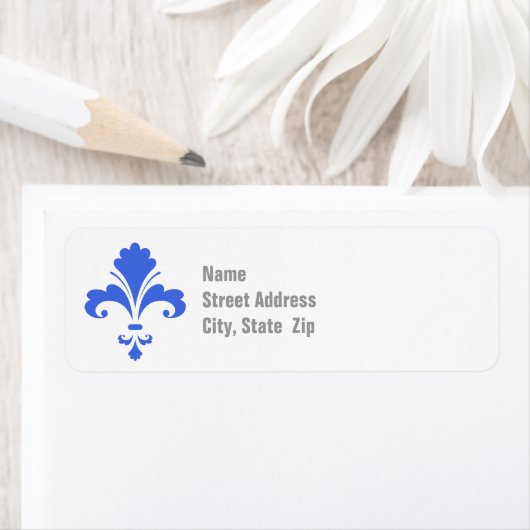 Royal Blue and White Fleur-de-lis (Insitu)