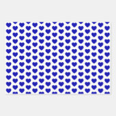 Royal Blue and White Hearts Geschenkpapier Set (Vorderseite 3)