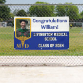 Royal Blue and White Medical School Abschluss Banner (Insitu)