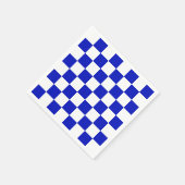 Royal Blue and White Schachbrett Board Muster Serviette (Ecke)