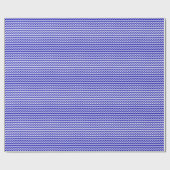 Royal Blue and White Small Zickzack Wrapping Paper Geschenkpapier (Flach)