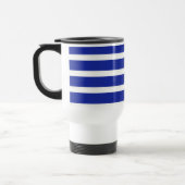 Royal Blue and White Stripes Reisebecher (Links)