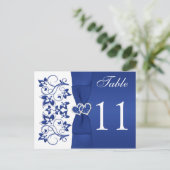 Royal Blue and White Tischnummer 2 (Stehend Vorderseite)