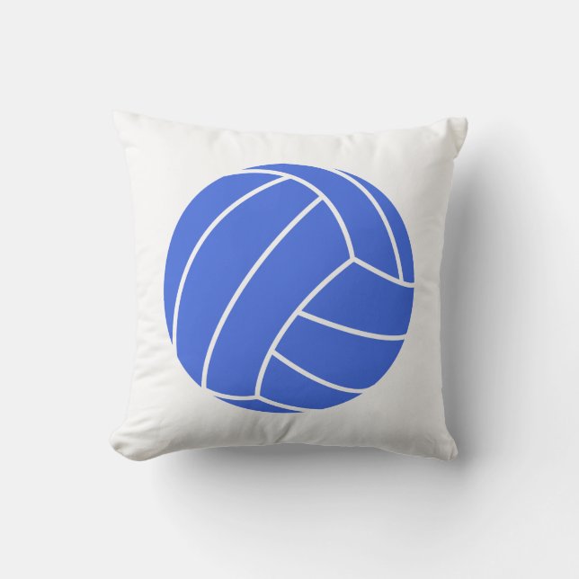Royal Blue and White Volleyball Kissen (Vorderseite)