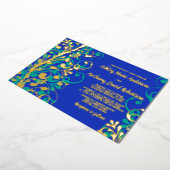 Royal Blue Aquamarin Real Gold Foil Folieneinladung (Gedreht)