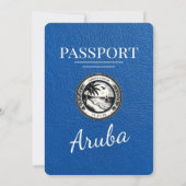 Royal Blue Aruba Pass Einladung Hochzeit (Rückseite)