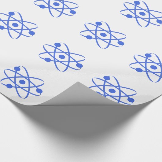 Royal Blue Atom Geschenkpapier (Ecke)