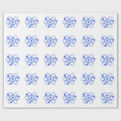 Royal Blue Atom Geschenkpapier (Flach)