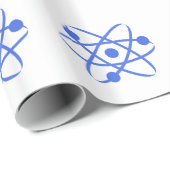 Royal Blue Atom Geschenkpapier (Rolleneckpunkt)