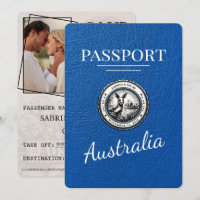 Royal Blue Australia Passport Save the Date