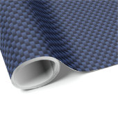 Royal Blue Automotive Carbon Fiber Weave Style Geschenkpapier (Rolleneckpunkt)