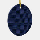 Royal Blue Automotive Carbon Fibre Decor Print Keramik Ornament (Rechts)
