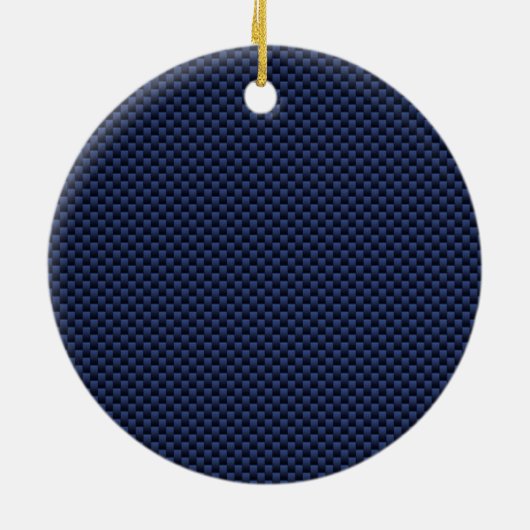 Royal Blue Automotive Carbon Fibre Decor Print Keramik Ornament (Hinten)