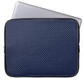 Royal Blue Automotive Carbon Fibre Decor Print Laptopschutzhülle (Vorderseite)