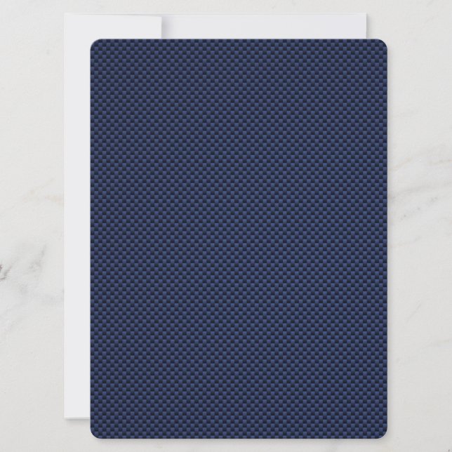 Royal Blue Automotive Carbon Fibre Weave Print (Vorderseite)