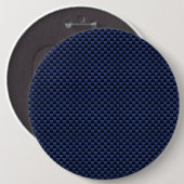 Royal Blue Automotive Carbon Fibre Weave Print Button (Vorne & Hinten)