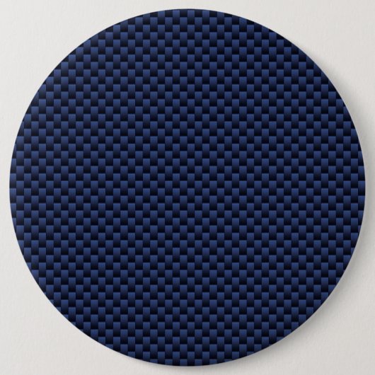 Royal Blue Automotive Carbon Fibre Weave Print Button (Vorderseite)