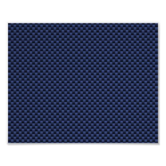 Royal Blue Automotive Carbon Fibre Weave Print Fotodruck (Vorne)