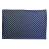 Royal Blue Automotive Carbon Fibre Weave Print Kissenbezug (Rückseite-Links)