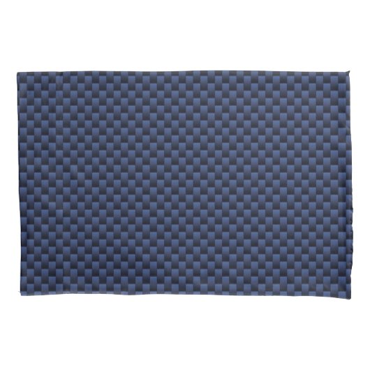 Royal Blue Automotive Carbon Fibre Weave Print Kissenbezug (Vorderseite-Links)