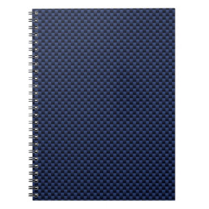 Royal Blue Automotive Carbon Fibre Weave Print Notizblock