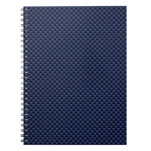 Royal Blue Automotive Carbon Fibre Weave Print Notizblock (Vorderseite)