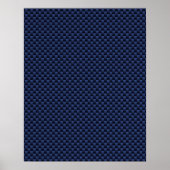 Royal Blue Automotive Carbon Fibre Weave Print Poster (Vorne)