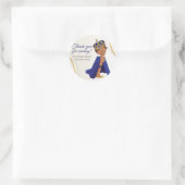 Royal Blue Baby Prince Medium Skin Cupcake Topper Runder Aufkleber (Tasche)