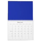 Royal Blue Background auf einem Kalender (Mär 2027)